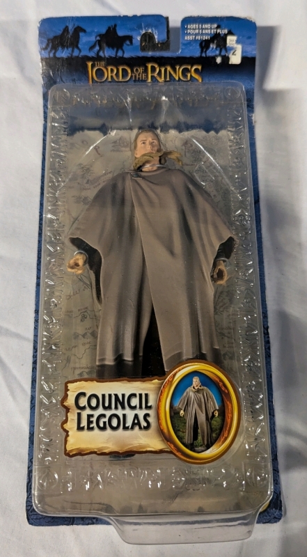 New, Sealed Council Legolas Figurine by Toy Biz. Box Has Minor Damage From Storage.