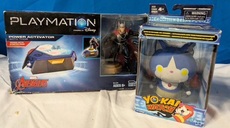 New Yo-Kai Watch Robonyan Figure and Playmation Power Activator - With Thor.