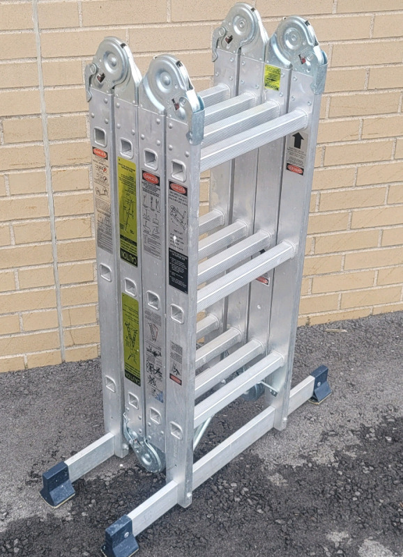 12ft Aluminum Folding Scaffold Ladder .