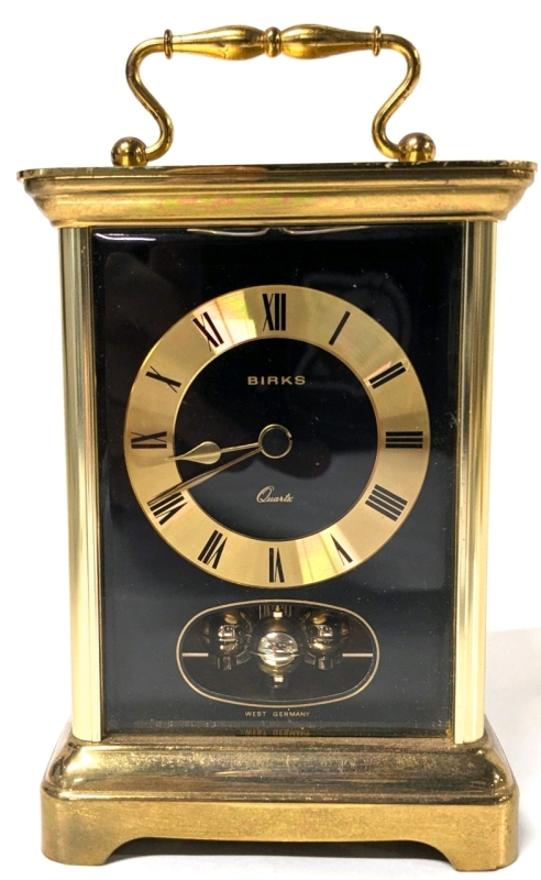 Vintage BIRKS West Germany Carriage / Mantle Clock | 3.75" x 2.75" x 6.5" Tall