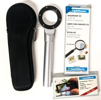 ENHANCE! New & Not Magnifiers incl Light-Up Magnifier with Case & Leuchtturm / Lighthouse 4 Times Glass Lens Magnifier & Pocket Magnifier "5 in 1"