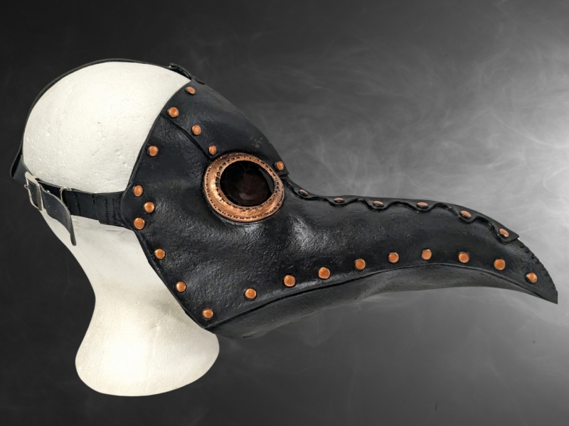 New Rubber Steampunk Plague Doctor Mask | 12" Long to End of Beak