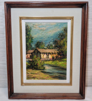 Original Oil on Board by Listed Brazilian Artist Professor José Paulo Licatti (1910-1990) . Measures 14.5"×18"