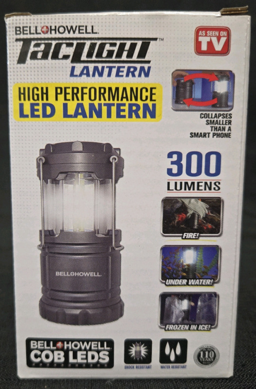 New BellHowell | High Preformance Battery Operated LED Lantern With 300 Lumens * Tested & Working *