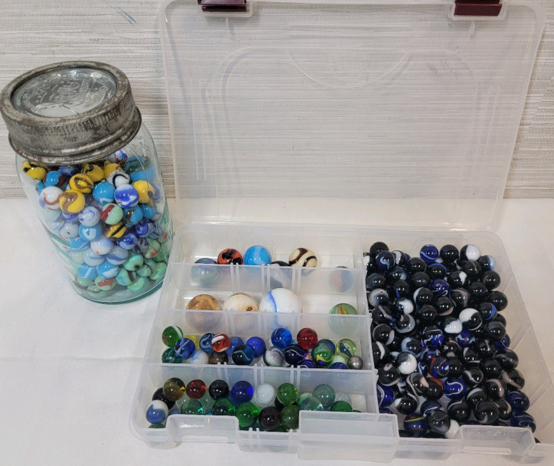 Various Sizes Colored Marbles