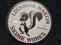 New | " Lock head Martin, Skunk Works " Metal Wall Sign ( 12" Diameter )