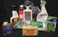 Lot of Assorted Open/ Not Open Cleaning Supplies | Includes But Isn't Limited To; Leather Cleaning Wipes, Silvo Metal Polish, Weiman Disinfectant & More