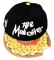 New Embroidered "The Munchies" Yellow Bitten Donut Rim Baseball Cap | Adjustable One Size Fits Most