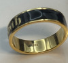 Two 925 Sterling Silver TIL Death Black Enamel Band Rings NEW - 3