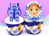 New 7Pcs Set | Russian Nesting Doll-Style Stainless Steel Manicure Set