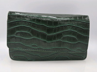 New | Green Faux Alligator-Skin Purse / Shoulder Bag ( 6" x 9" )