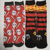 2 New Pairs of Socks (One Size Fits Most) | Jason & 1 Freddie Kruger