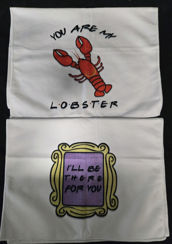 2 New | Friends TV Show Tee Towels ( 16" x 24" Each )