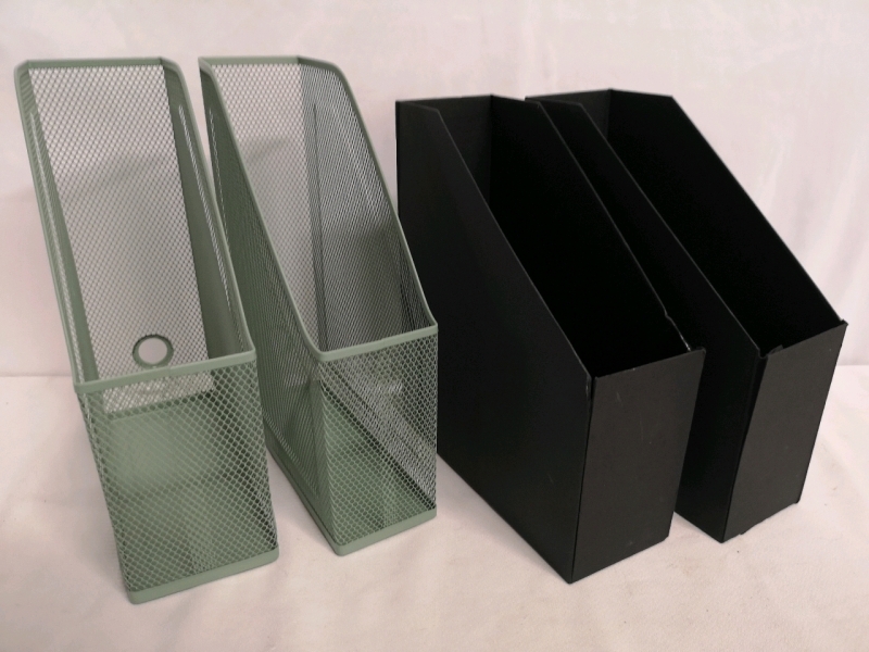 4 Magazine Holders - Metal & Cardboard