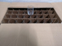 136 New Glass Tealight Candle Holders - 2.5" Tall with a 2" Diameter