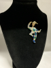 Enamel Pave Rhinestone Jester Brooch - 2