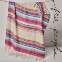 New Free People Skye Stripe Tasseled Throw Blanket | 51" x 60" | Retails for $78 USD!