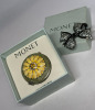 Monet Rhinestone Daisy Trinket Box Logo Box & Rhinestone Bow Brooch