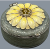 Monet Rhinestone Daisy Trinket Box Logo Box & Rhinestone Bow Brooch - 5