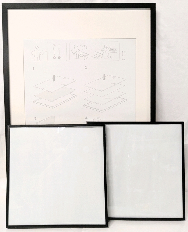 3 Ikea Picture Frames | Two GLADSAX 13.15" x 13.5" + RIBBA 20.7" x 28.5"