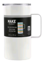 New | Michael's Make Market 20 Oz White Stainless Steel Sublimation Mug ( 6.5" Tall )