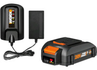 New | Worx 20V / 2.0Ah Power Sharing Battery & Charger Combo | Model # WA3606 * Retails for $125.28*