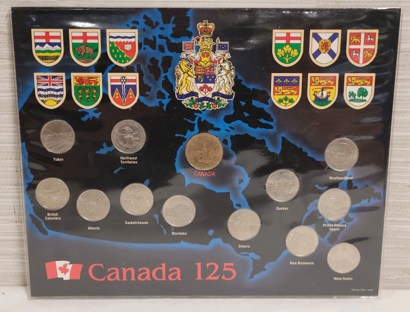 1992 (1867-) Canadian CANADA 125 Provincial Coin Set