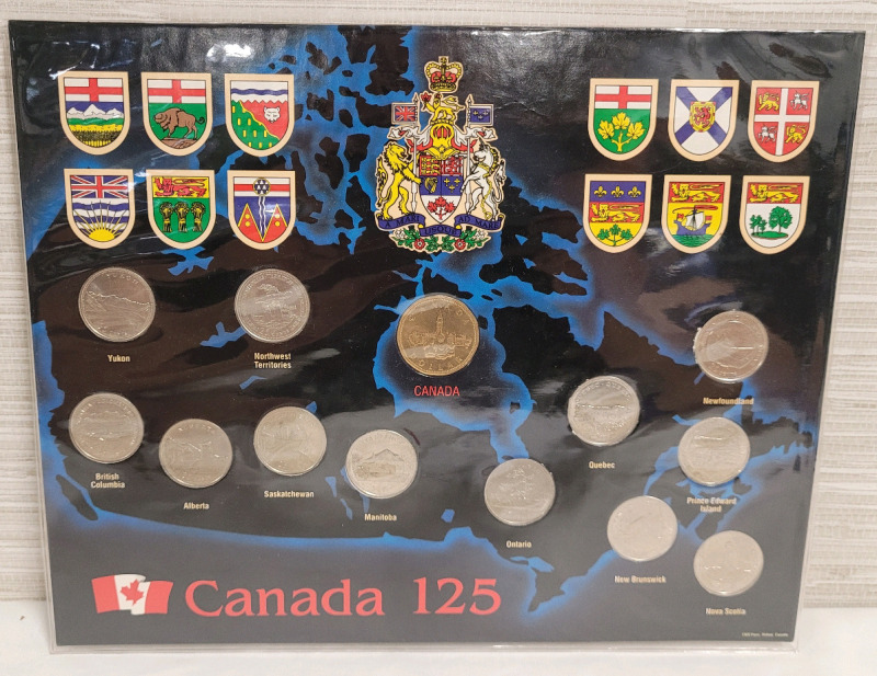 1992 (1867-) Canadian CANADA 125 Provincial Coin Set