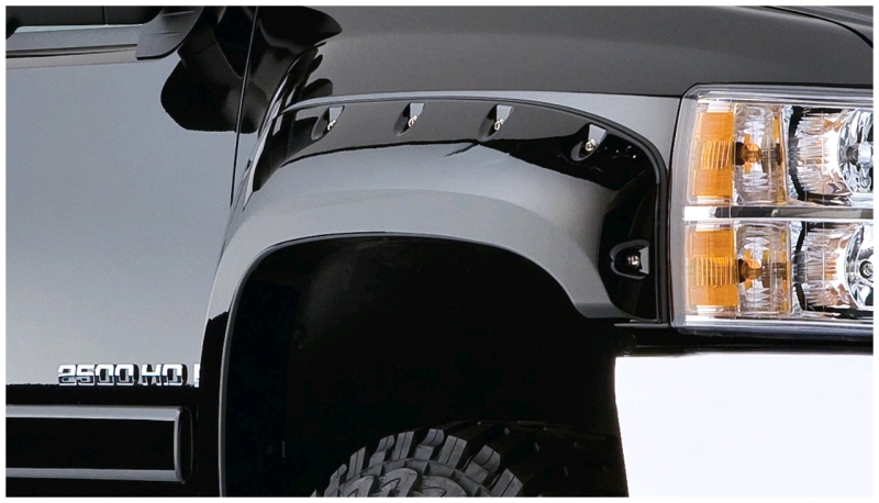 2 New Bushwhacker Chevrolet/GMC Cut-Out Fender Flare Front Pair 40051-02 in Matte Black