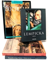 4 Hardcover Art Books : Lempicka, Botticelli, Artist's London & Transforming Vision: Writers on Art