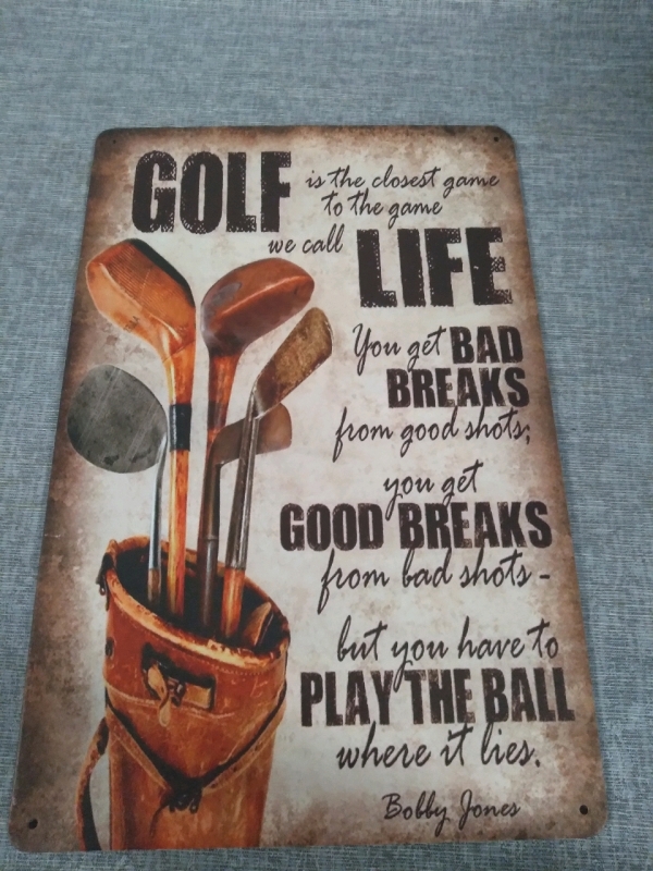 New "Golf Life" Metal Tin Sign 12x8"