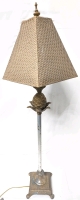 Modern Pineapple Accent Lamp with Woven Shade | 38" Tall