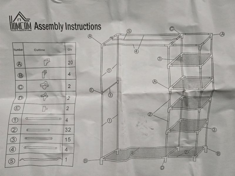 New Hom Com | Portable Wardrobe For Clothing Storage * Complete Set *