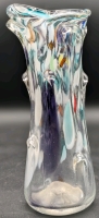 Vintage Drippy Multicolored Art Glass Vase | 8.25" Tall