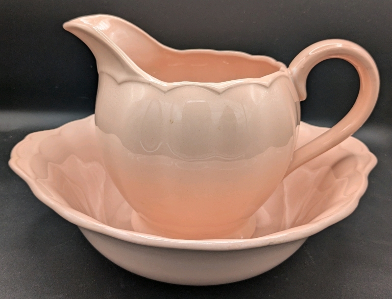 Vintage Grindley England "Peach Petal" Pitcher & Washbasin Set