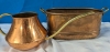 Brass Planter and Watering Can. Planter Measures 2.5" Tall. - 2