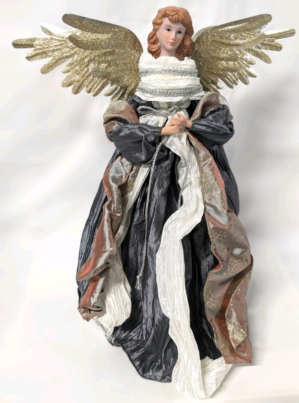 New Holiday Time Angel Christmas Tree Topper | 17" Tall