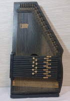 Vintage Oscar Schmidt Black Wooden Autoharp . Would Benefit from Cleaning & Service before Use