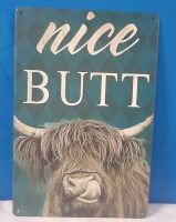 New "Nice" Metal Sign - 8" X 12"