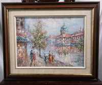 Vintage Framed Painting on Canvas - Signed - 22.5" by 18.5"