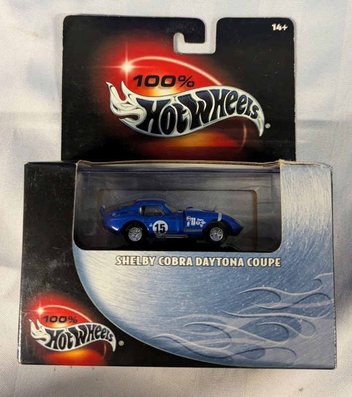 New Vintage 100% HotWheels 2000 Shelby Cobra Daytona Coupe Diecast Model. 1:64 Scale.