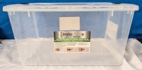 Greenmade Instaview Clear Plastic Tote with Lid. 21" x 15" x 11