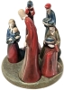 Ceramic Nativity "Circle of Friends" Candle Holder | 7" Diameter x 7.25" Tall - 2