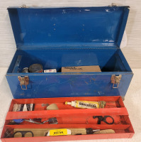 Tool Box with Plumbing Supplies .