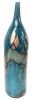 Gorgeous Teal & Copper Art Glass Bottle Vase | 14.75" Tall - 2