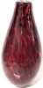 Striking Maroon & Red Art Glass Vase | 13.5" - 2