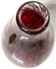 Striking Maroon & Red Art Glass Vase | 13.5" - 3