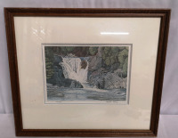 Signed Framed Print - Magpie River Falls - Michael Cleary