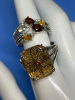 Seven Signed Fashion Rings CZ Enamel Rhinestone - 2