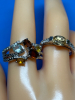 Seven Signed Fashion Rings CZ Enamel Rhinestone - 4